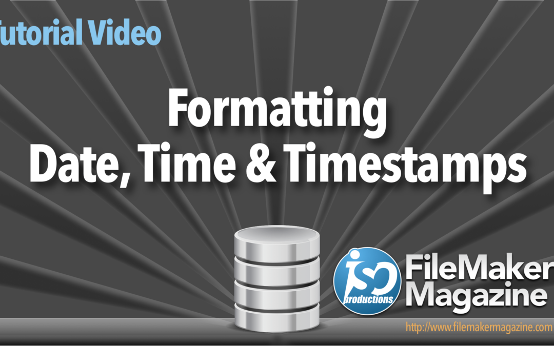 Formatting Date, Time & Timestamp Values