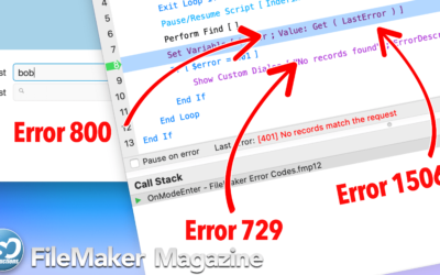 FileMaker Error Codes – How to use them