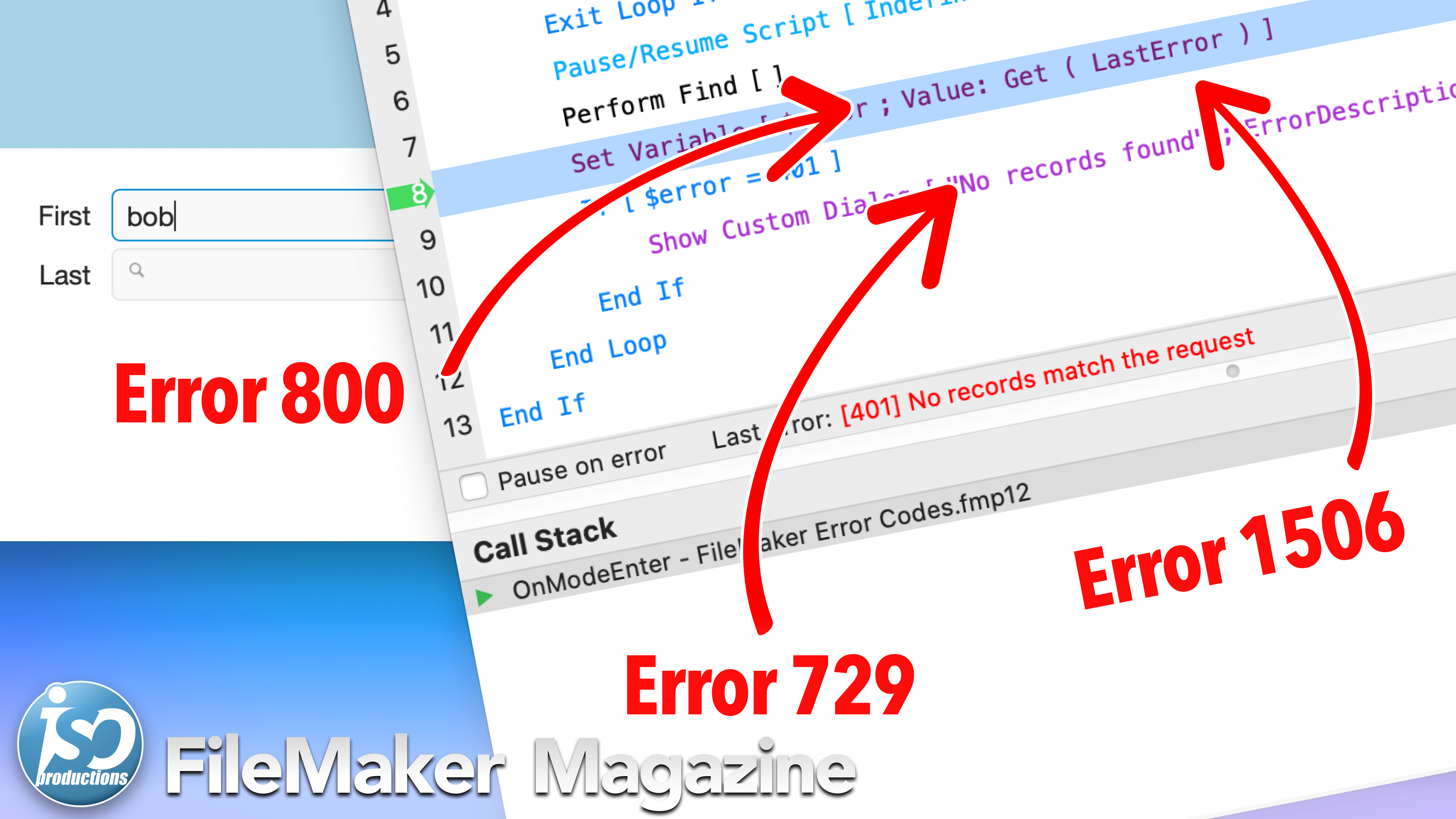 FileMaker Error Codes - How to use them - FM4U