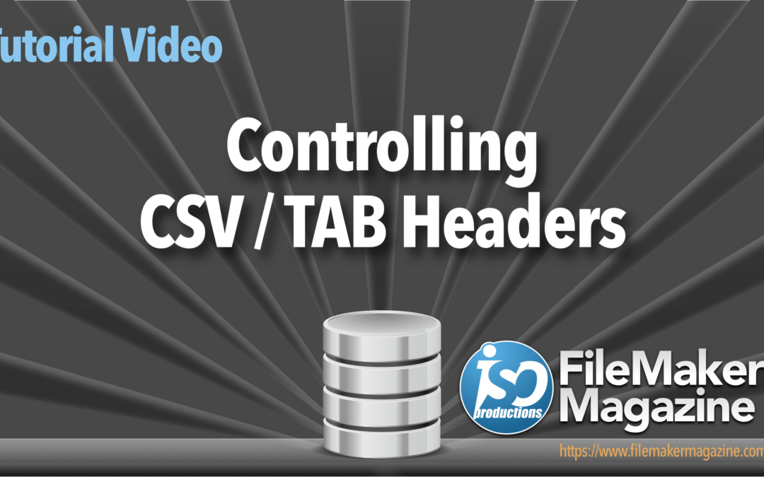 Controlling CSV/TAB Headers