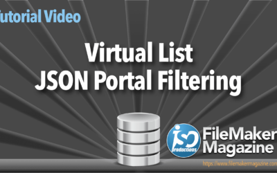 Virtual List JSON Portal Filtering