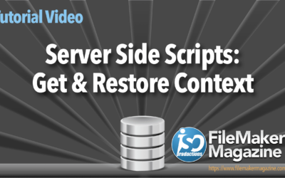 Server Side Scripts: Get & Restore Context