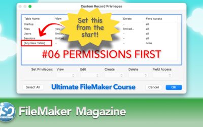 Ultimate FileMaker Course – 06 – Permissions First